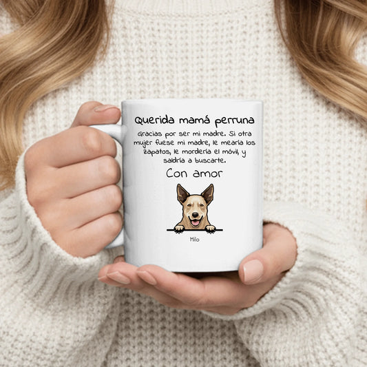 Querida mamá perruna - Taza personalizada
