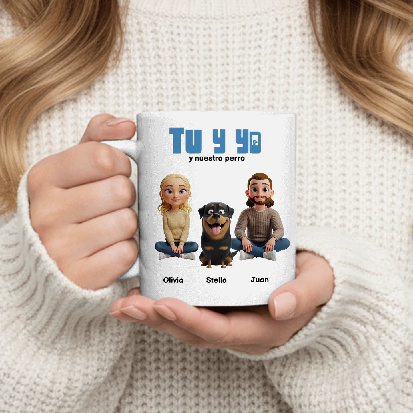 Tu y yo y nuestros animales - Taza personalizada