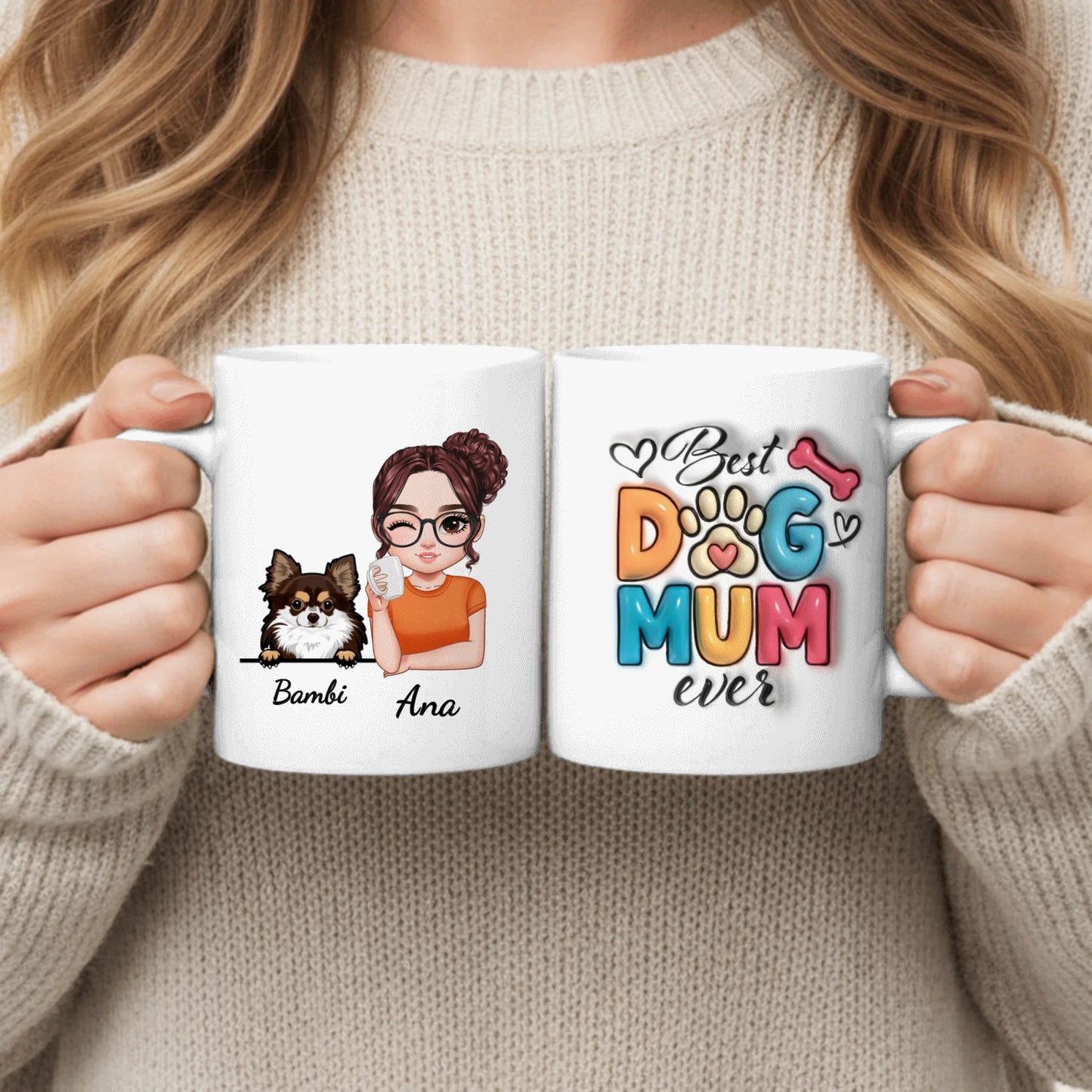 La mejor pelumadre (efecto 3D) - Taza personalizada