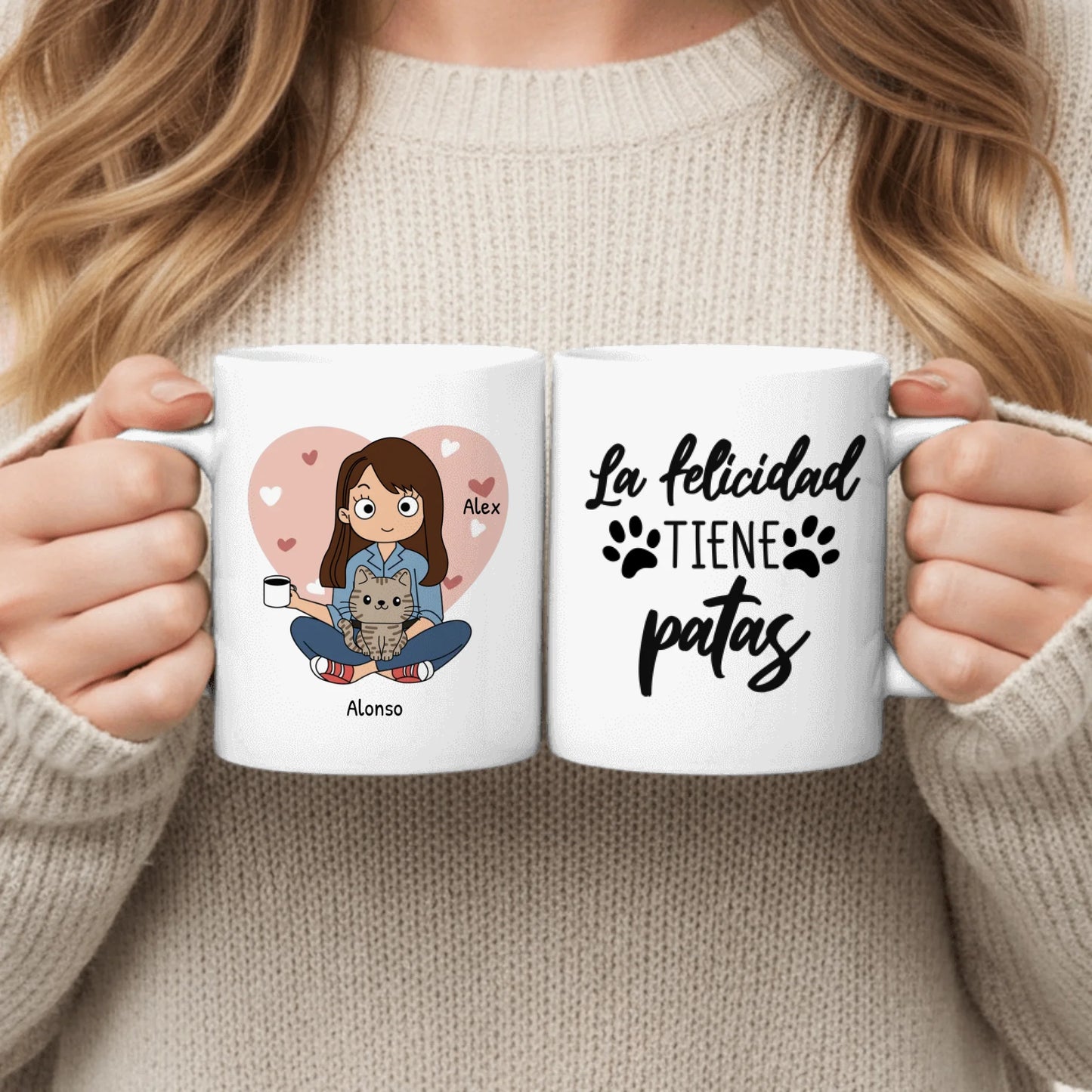 Padres de mascotas - Taza personalizada (estilo comic)