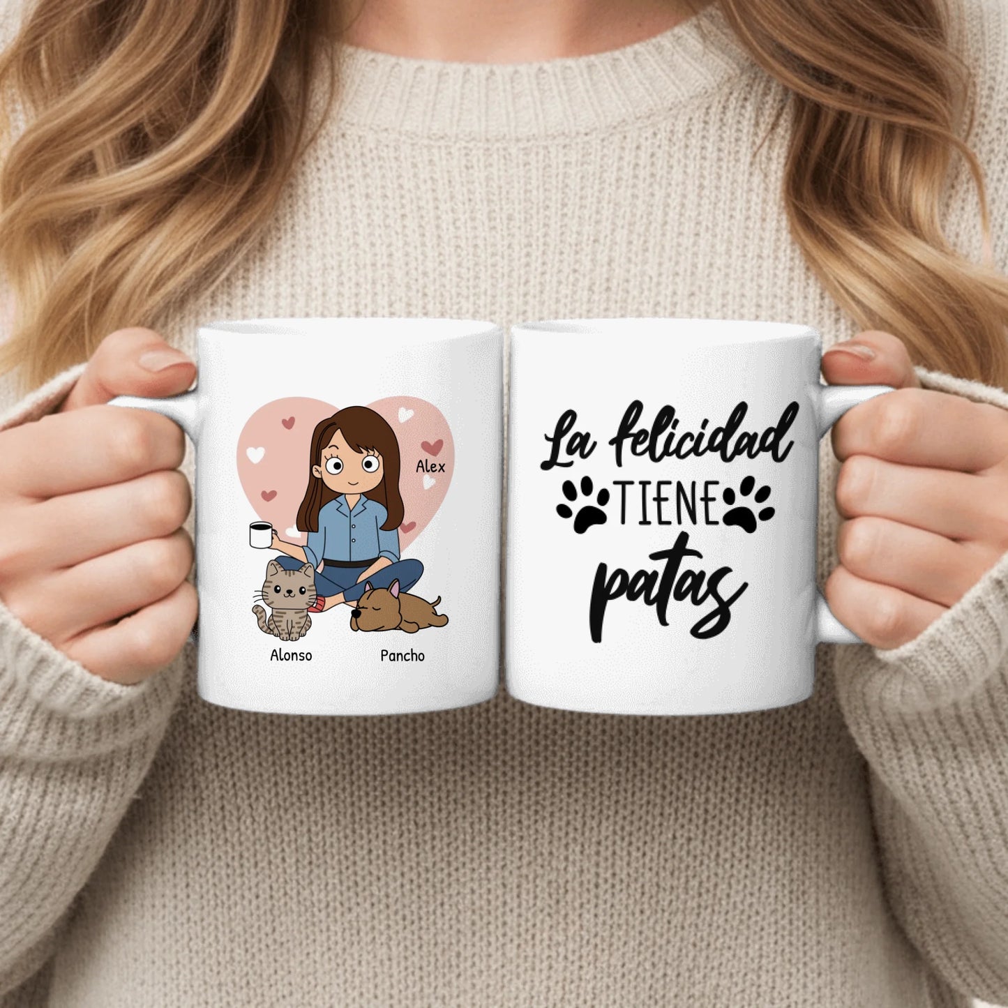 Padres de mascotas - Taza personalizada (estilo comic)