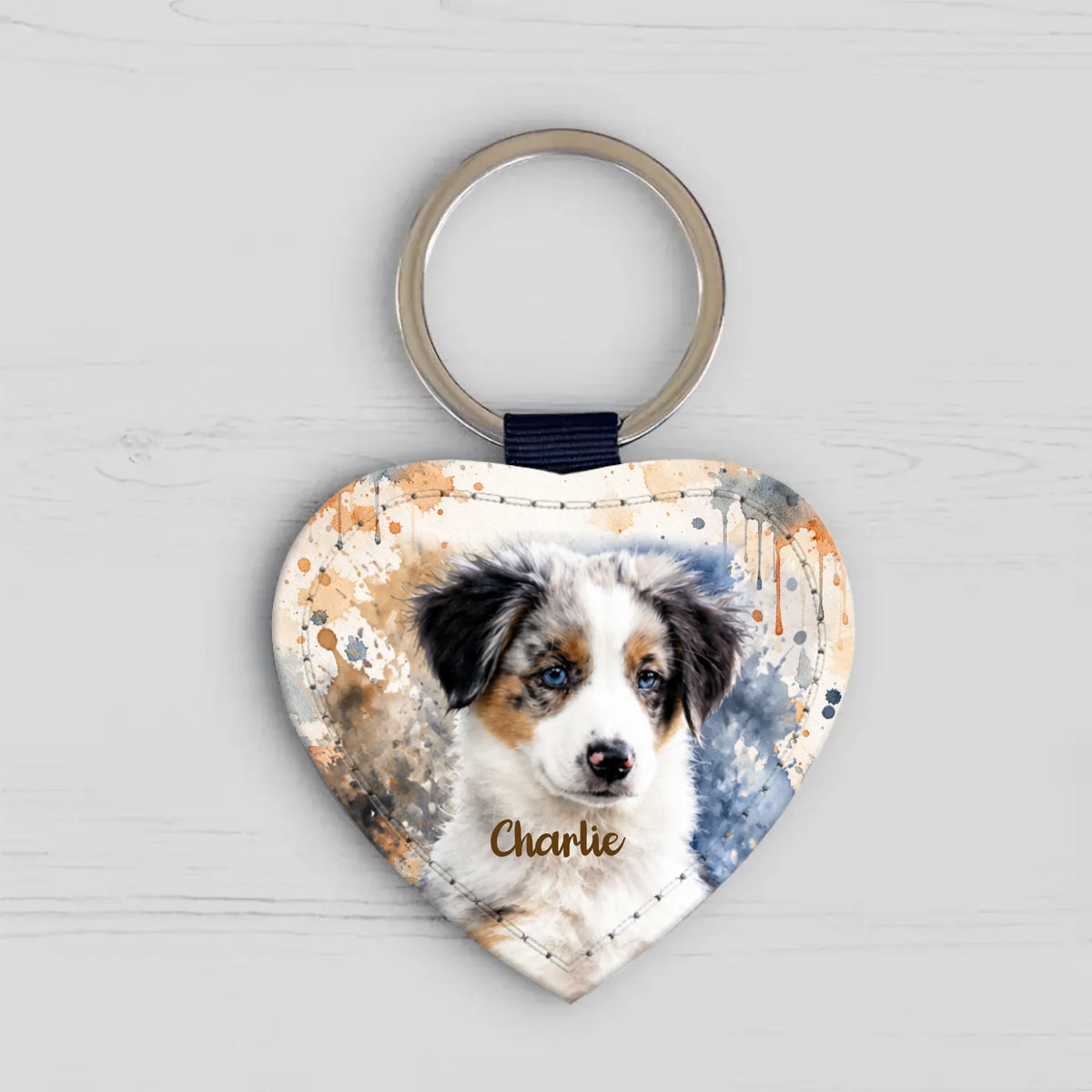 Llavero personalizado - Retrato realista en acuarela
