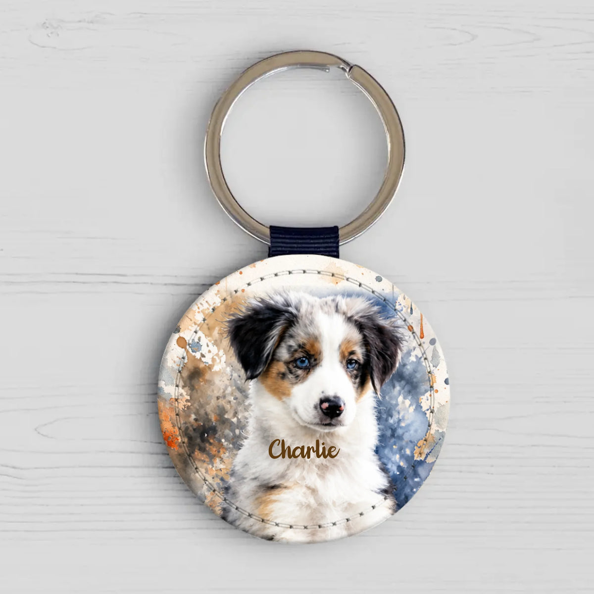 Llavero personalizado - Retrato realista en acuarela