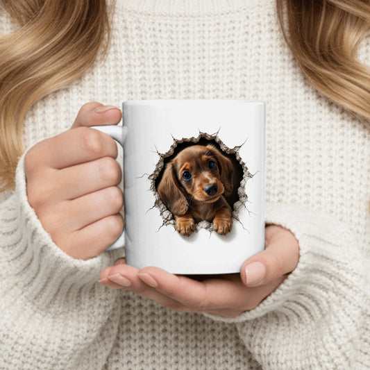 Taza personalizada - Pared agrietada 3D