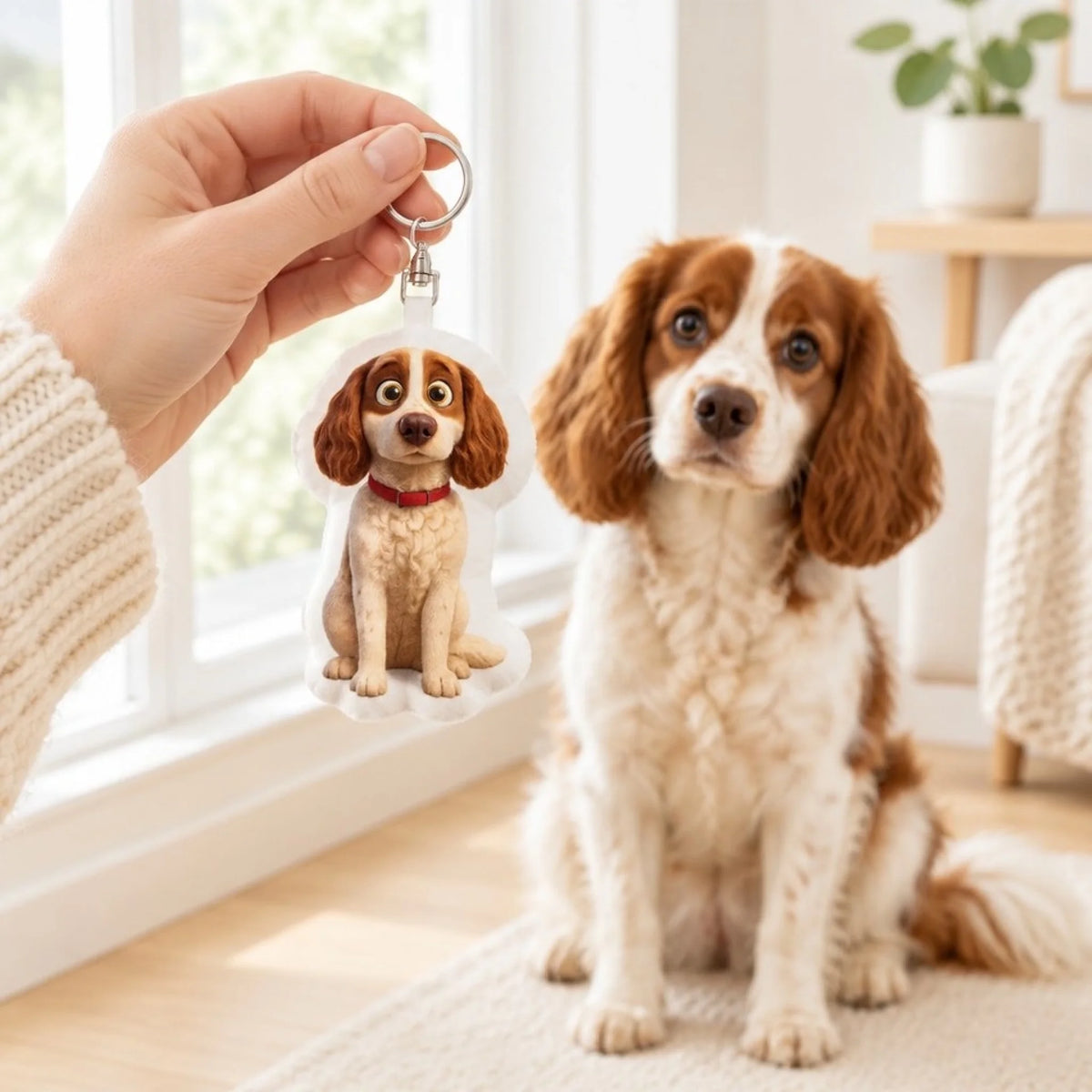 Llavero con forma personalizado – Cartoon - en la mano - Pet Printed