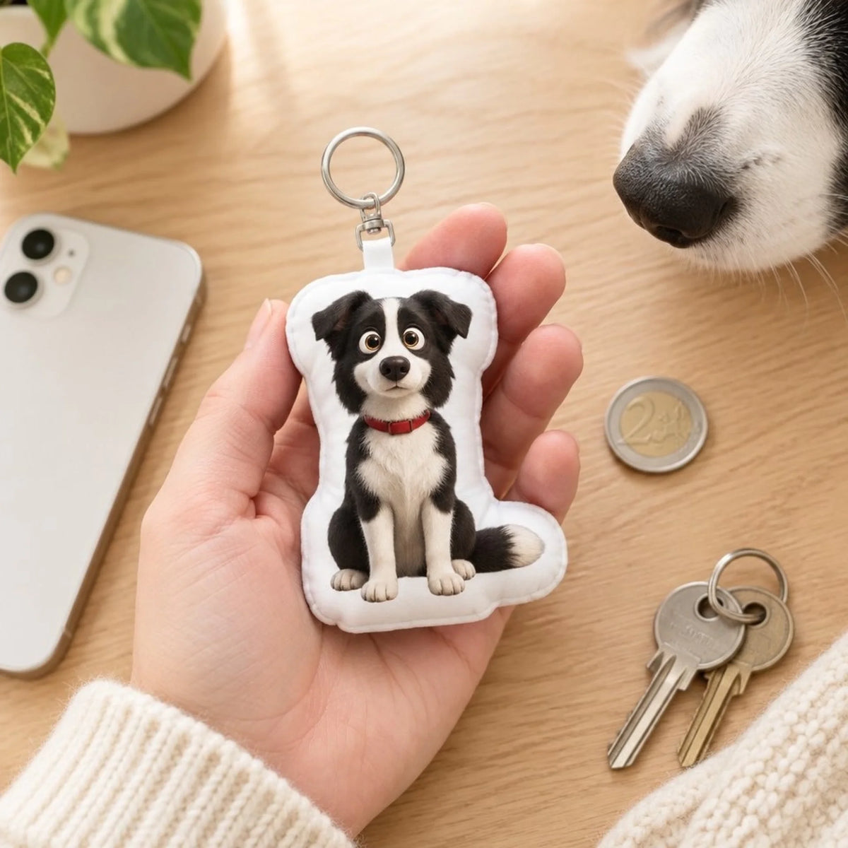 Llavero con forma personalizado – Cartoon - en la palma de la mano - Pet Printed
