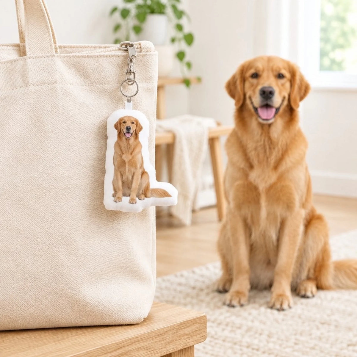 Llavero con forma personalizado – Tu foto con tu perro - como colgante de bolso - Pet Printed